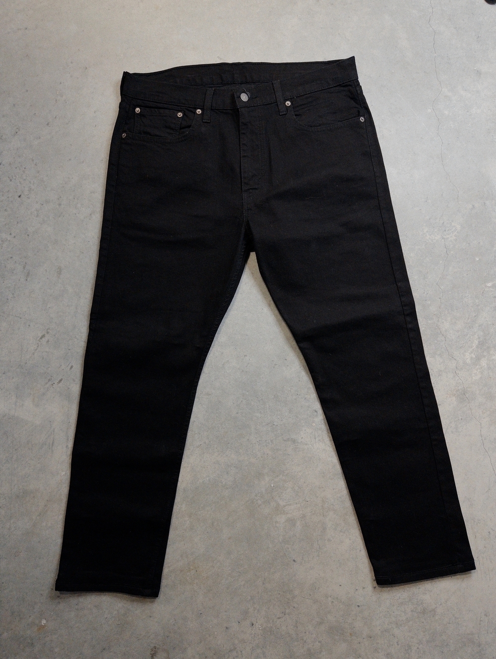 Levis 502 Black Jeans Straight Leg